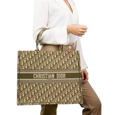 christian dior tote bag green